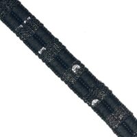 Passamaneria con doppia fila di paillettes cod. 247410000 <BR> 5 MT