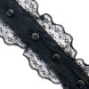 Passamaneria doppia con merletto e bottoni  cod. 953410000 <BR> 10 MT