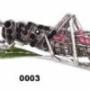 Spilla Strass cm 10 x 8 x 2 Pietre baguette e navette