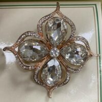 Spilla Strass e Metallo Oro e Cristall